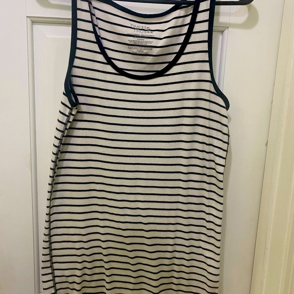 Black and White Striped Tank Top